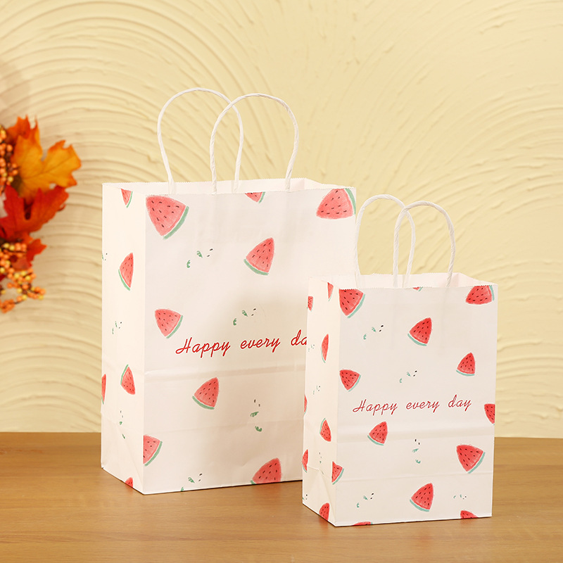 Cartoon Style Watermelon Kraft Paper Daily Gift Bags 1 Piece display picture 2