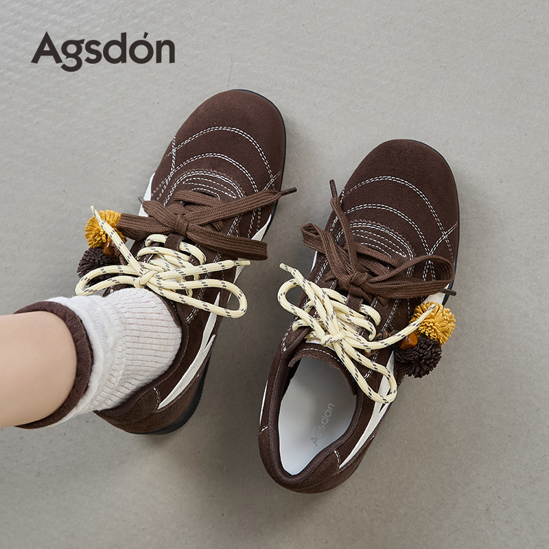 Augu Shiden retro zapatos de entrenamiento de mujeres 2025 nuevo otoño con suela gruesa zapatos de ballet Gump zapatos de skate Meilad