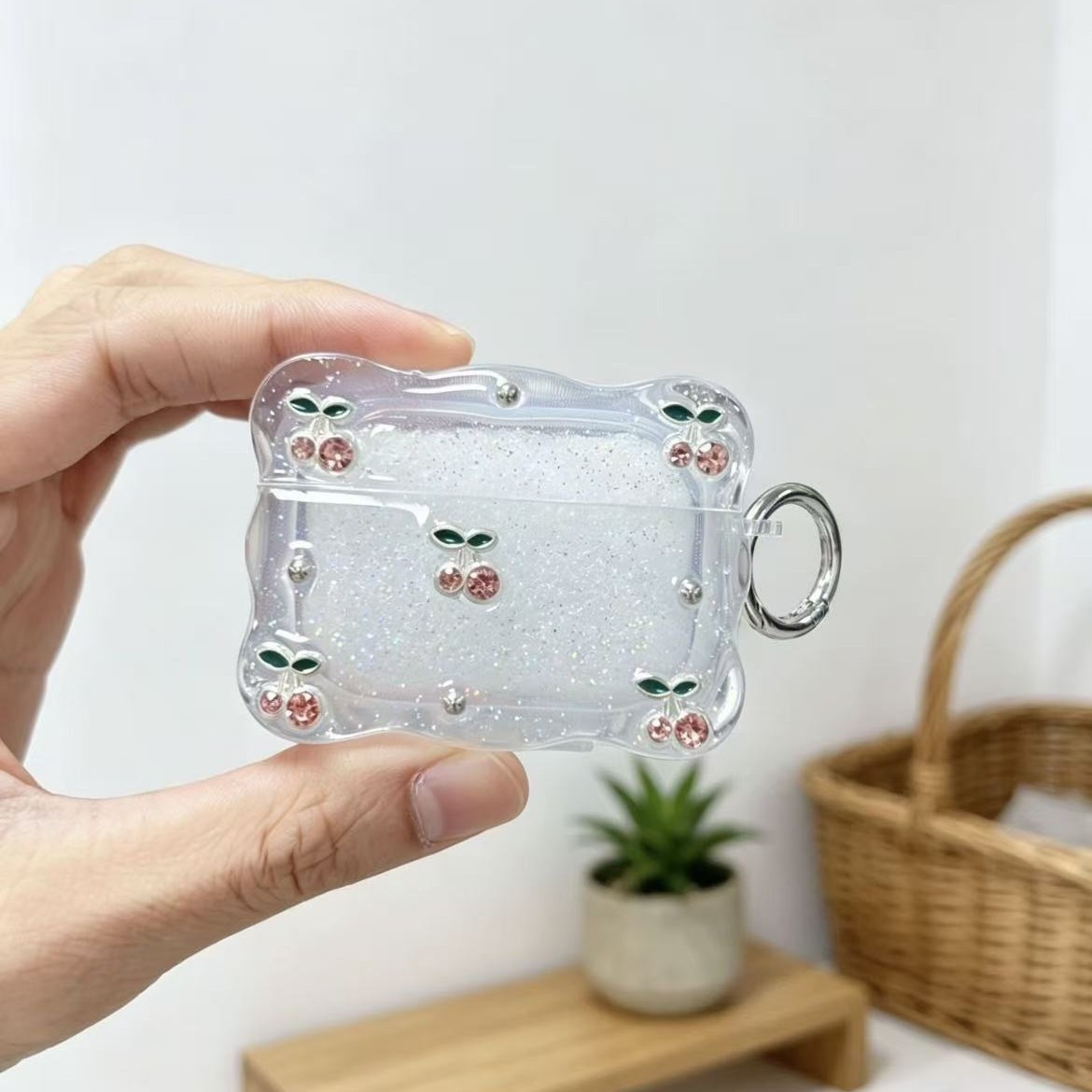 Flores de goteo de goma de cereza para Apple Airpodspro3 auriculares Airpods 4 nuevo tipo de cubierta protectora image 4