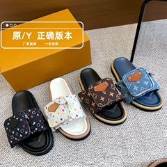 2025 新しい夏の白 3 色ベルクロスリッパ女性のための厚底ファッションカジュアルビーチカップルスリッパ