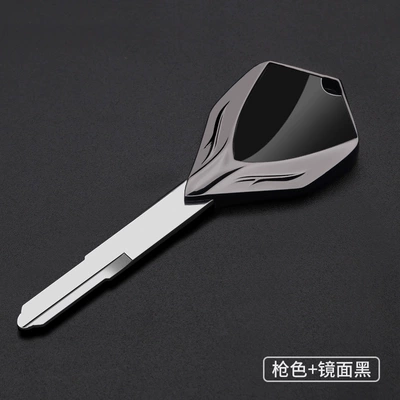 Motorcycle Key blank suitable for - gunmetal-mirror-black-lm-01