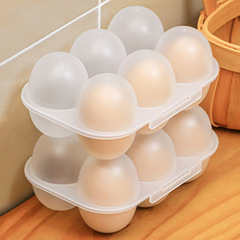 Outdoor shockproof egg carton storage box portable camping picnic travel shatterproof egg tray transparent anti-fall protection box