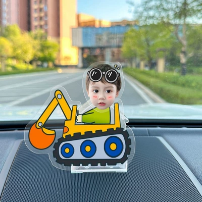 car couple jewelry acrylic, Car ornaments - vehicle-mounted-solar-battery-dual-use-model-single-person-shaking-head-757-model