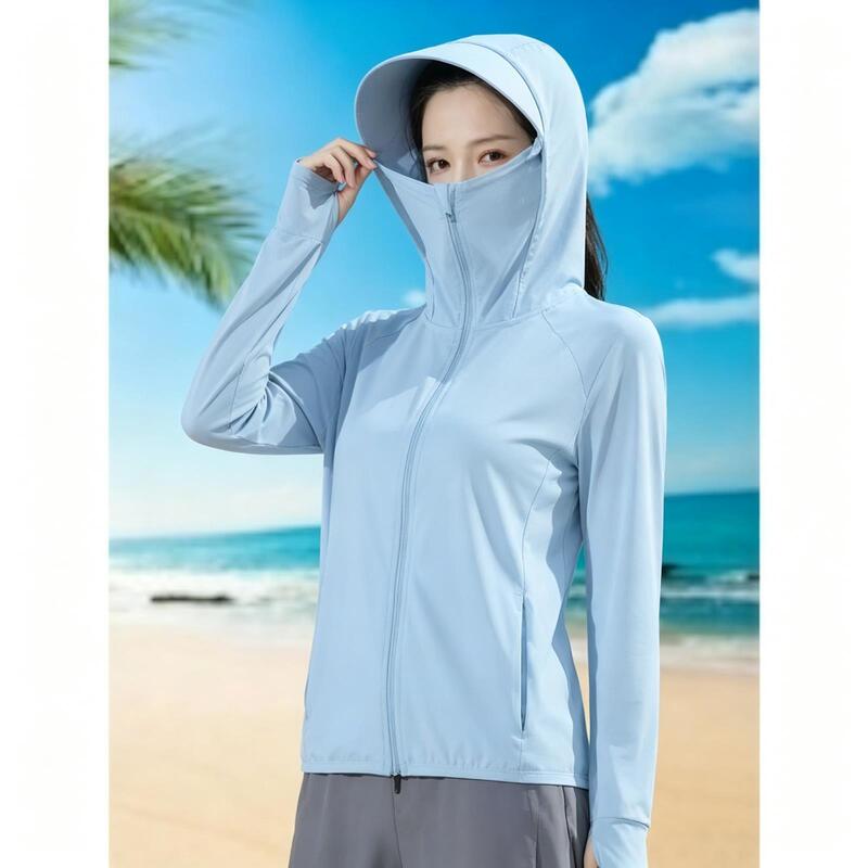 Thin Long-Sleeved Sun Protection Clothing for Women 2026 Summer New Style Anti-Uv Ice Silk Mesh Breathable Outdoor Sun Protection Clothing