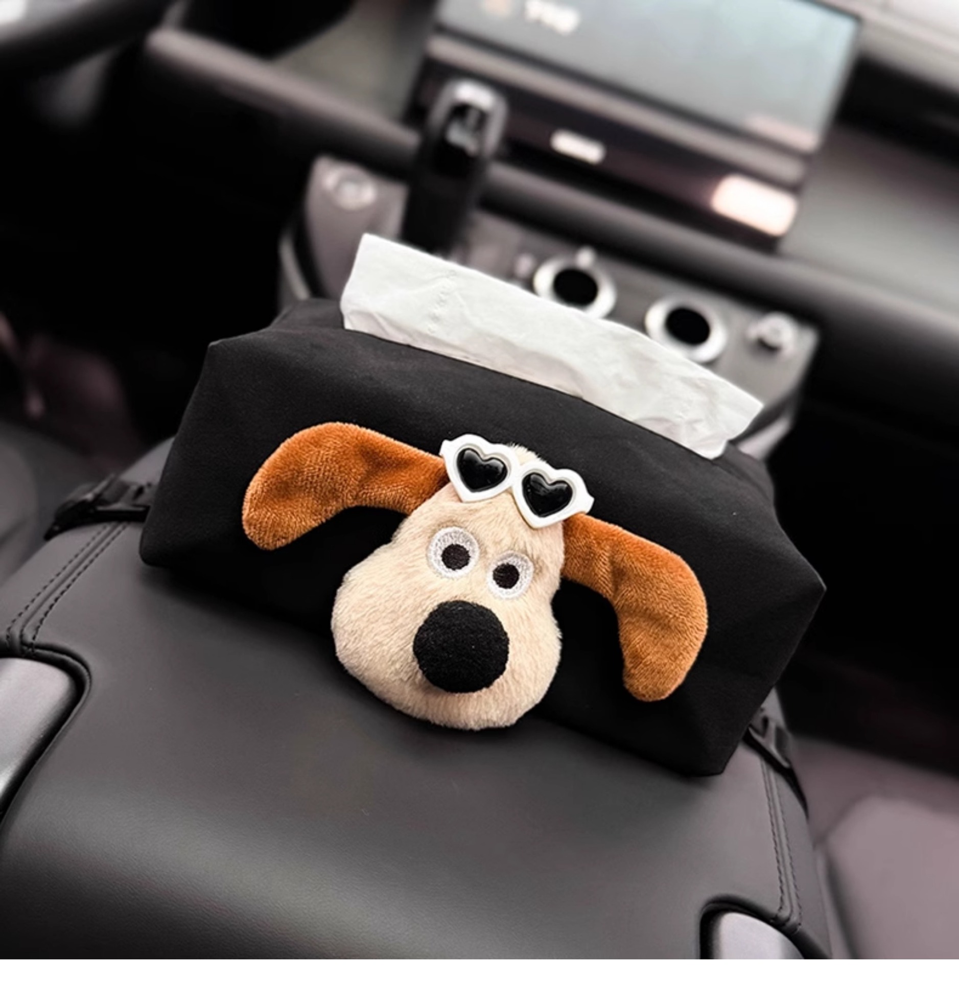 Cute Doll Car Interior Armrest Box Tissue Box Storage Creative High-Value Trendy Model for Women