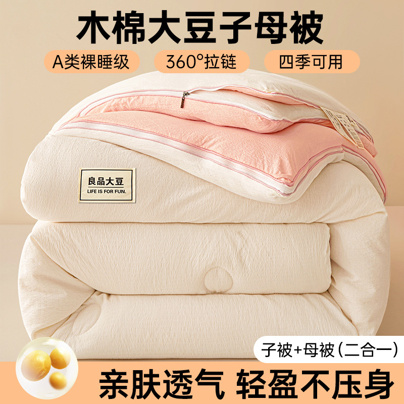 Category a Maternal and Infant Grade Soybean Quilt Mother's Quilt Thickeneded Warm Quilt Spring & Fall Quilt Winter Quilt Student Dormitory Single Quilt