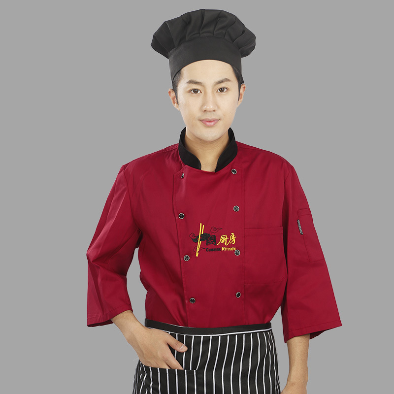 Chef ropa de trabajo manga larga Otoño e Invierno traje de los hombres restaurante trasero ropa de cocina más tamaño comedor cantina chef ropa manga corta