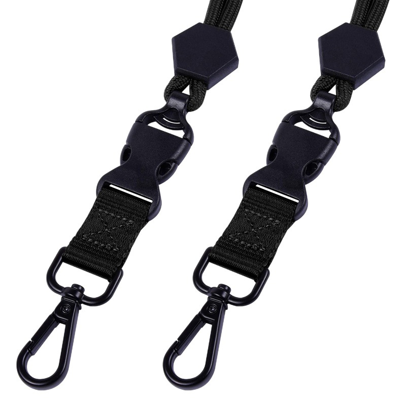 Montañismo al aire libre negro pesado insignia Halter personal Profesor Doctor gancho de metal clave ID certificado cordón hebilla