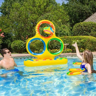 Inflatable Frisbee Toy Adult Water Game Ring Doll Basketball Stand Octopus Floating Mat Throwing Tumbler