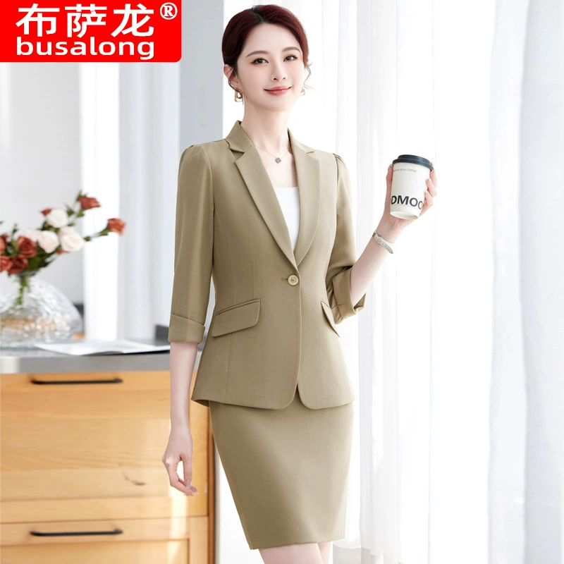 2025 новый стиль Busa Ron busalong женский средний рукав профессиональный костюм брюки костюмный комбинезон женский 8518