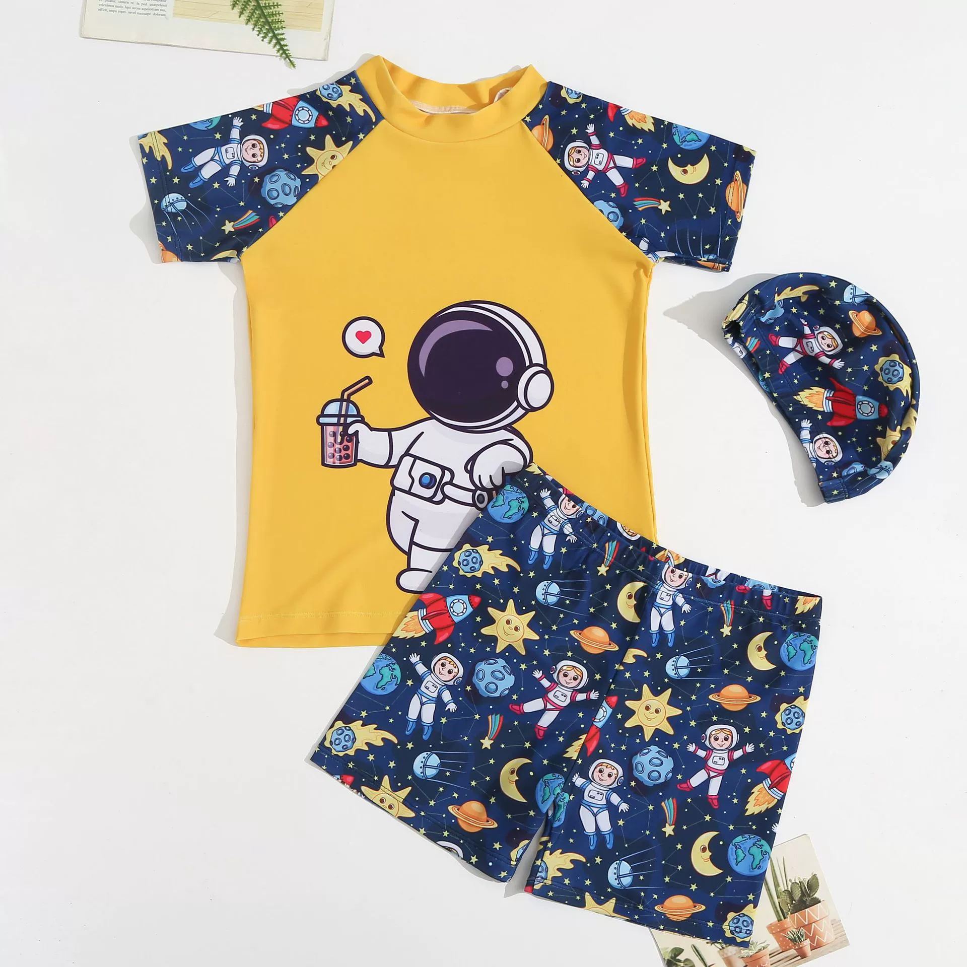 Children's split swimwear for boys, trousers, custom-made, for teenagers