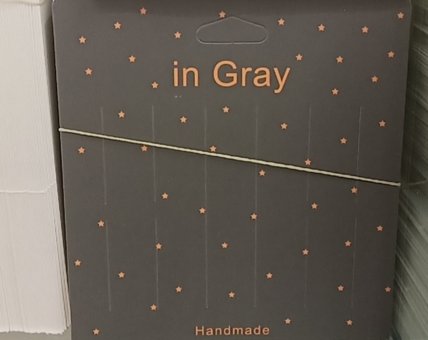 厂家现货【200张/捆】黑色印花12*12饰品包装发夹卡纸