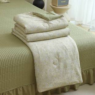 2025 New Wrinkled Yarn Bed Cover Summer Quilt Four-Piece Set