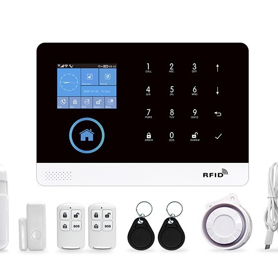 Graffiti WIFI + GSM alarma antirrobo traje infrarrojo puerta y ventana alarma de inducción de alarma de doble red de alarma antirrobo