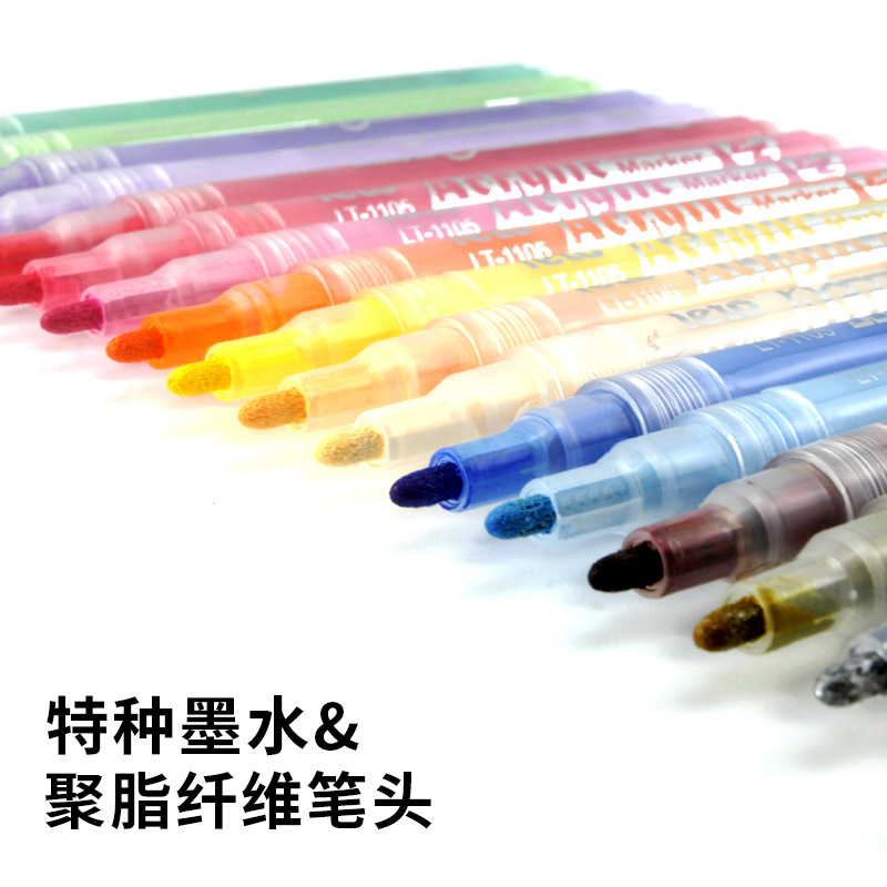 Letu acrílico rotulador al por mayor conjunto completo de 24-color pluma graffiti niños rotulador diario impermeable color rotulador