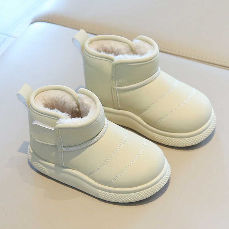 子供のスノーブーツ 2025 冬の新男の子ショートブーツプラスベルベット肥厚女の子の綿のブーツ暖かいベビー綿の靴|undefined
