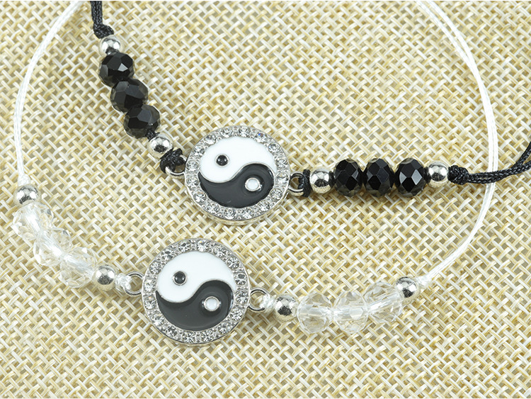 Drawstring Bracelets Classification Simple Style Tai Chi Alloy Knitting Unisex Drawstring Bracelets