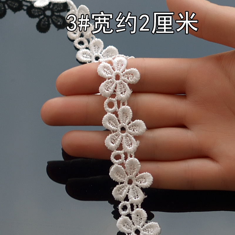 Y8YO bordado encaje vacío soluble en agua accesorios de encaje accesorios de ropa material de decoración DIY tocado hecho a mano