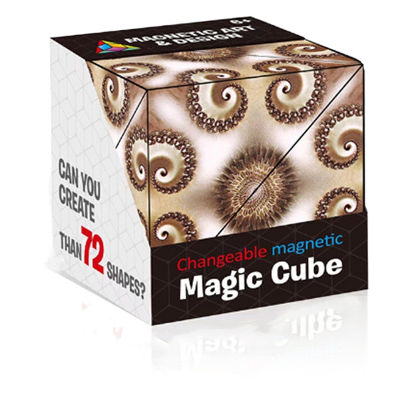 Cubo mágico geométrico magnético 3D, rompecabezas tridimensional, juguete versátil para aliviar el estrés, cubo para niños, juguete para aliviar el estrés