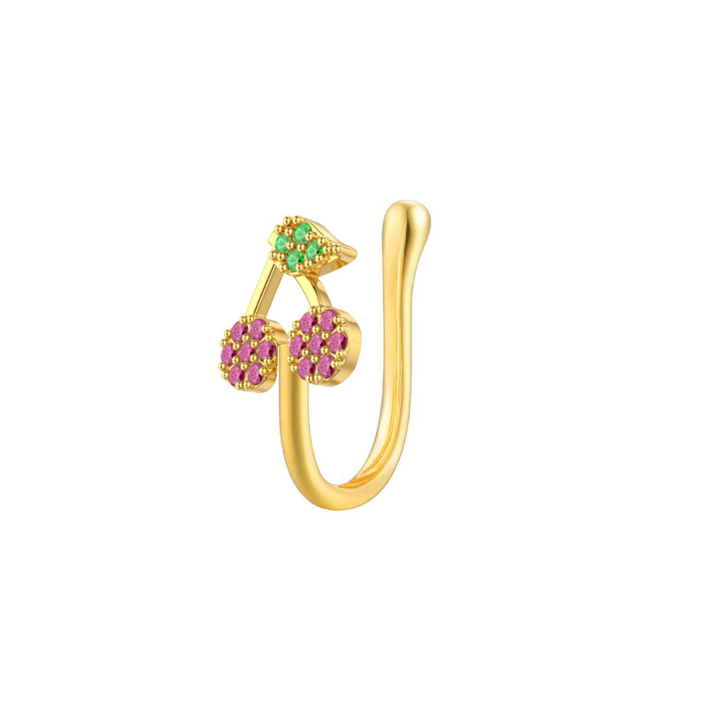 Anello naso farfalla in rame con zircone senza foratura_voghion.com