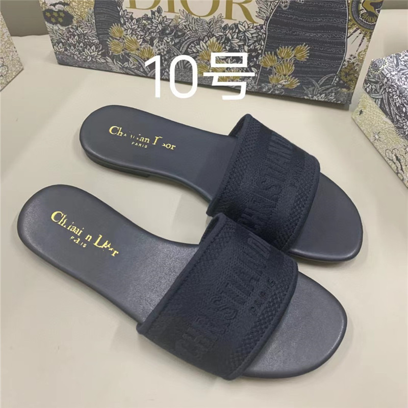外贸D家拖鞋女经典款提花刺绣夏季沙滩外穿一字型女式拖鞋出货快|undefined