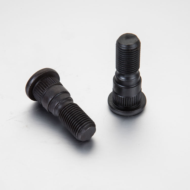 碳钢10.9级氧化发黑 割槽滚花车轮柱