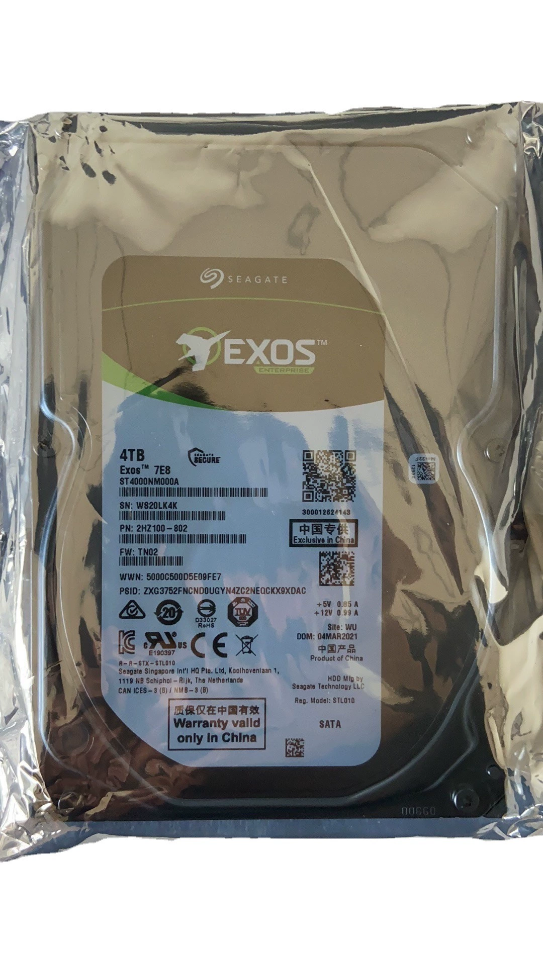 Seagat.e II Jejie ST4000NM000A Galaxy 4T 7200 rpm NAS mechanical hard disk vertical vertical
