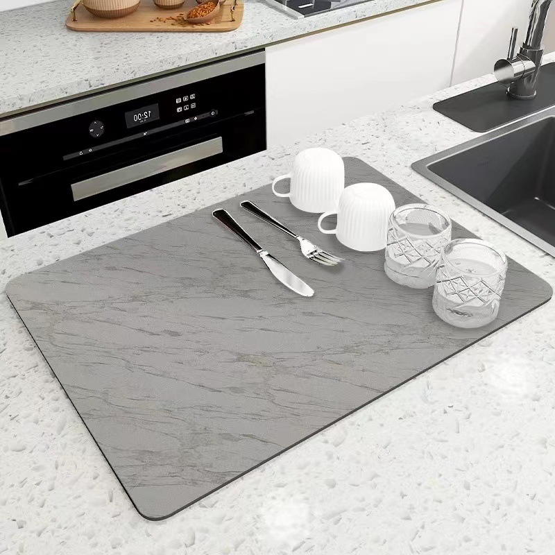 Wholesale kitchen countertop drain mat bar counter absorbent quick-drying kitchen bathroom sink coffee table dining table insulation mat