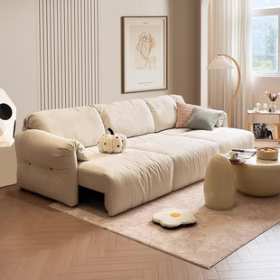 Cream Style Electric Cloud Sofa Bed Dual-Purpose Living Room 2025 New Retractable Adjustable Zero-Wall Function Sofa