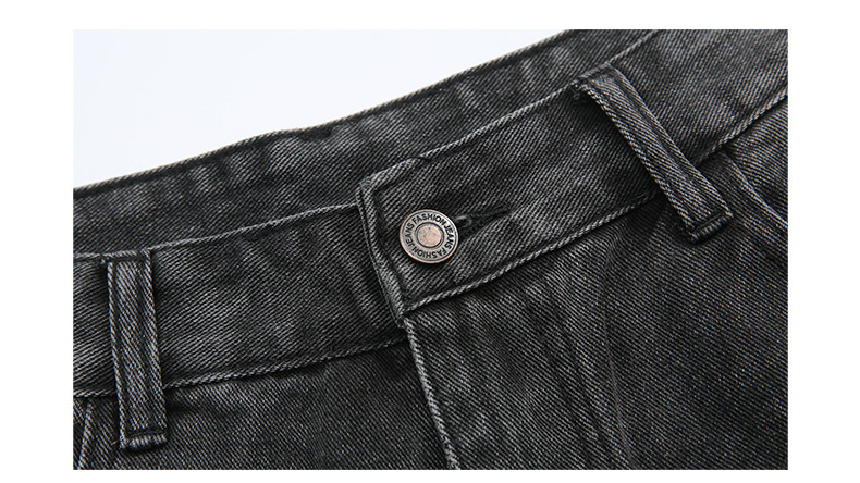 Men's Vintage-Inspired Distressed Jeans Cleanfit Straight Slight Flare Comfortable Cotton Blend Washed Black Light Blue S-XXL No Stretch_mkmklike.com