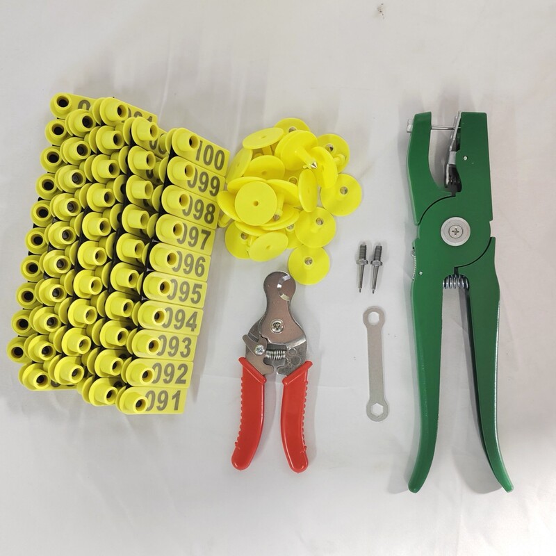 Amazon Cross-Border Hot Product Livestock Breeding Sheep Ear Tag Set Ear Number Pliers Animal Veterinary Marking Ear Tag Pliers