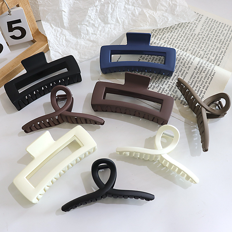 13cm Large Disc Hair Grab Clip Back Head Hairpin Net Red Hair Quantity Shark Clip Simple Frosted Clip Hairpin Head