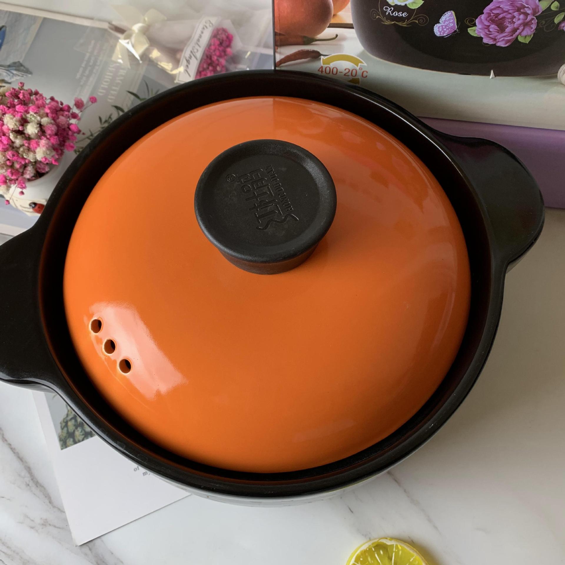 Fábrica al por mayor cazuela estofado sopa hogar cazuela de cerámica olla grande cazuela puesto dos yuanes tienda