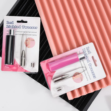 修眉镊子卡纸装带收纳镜子美妆修眉毛夹美妆工具不锈钢led灯眉夹