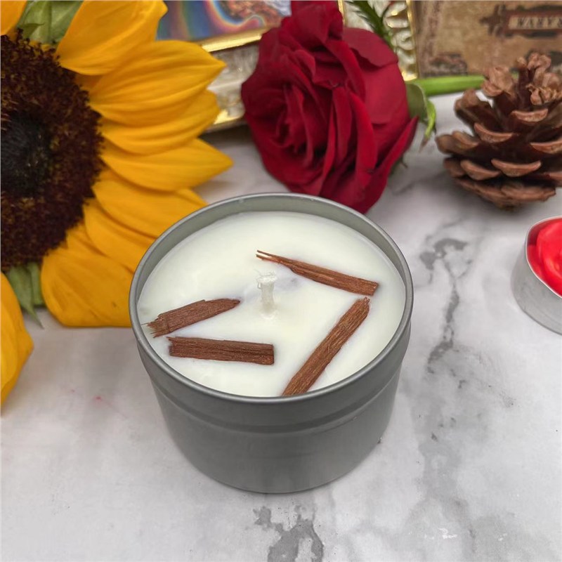 Vela de cera de soja para aromaterapia, salvia, cedro, madera sagrada, rosa, lavanda, purificación interior, lata de aluminio, tabletas de cera para aromaterapia