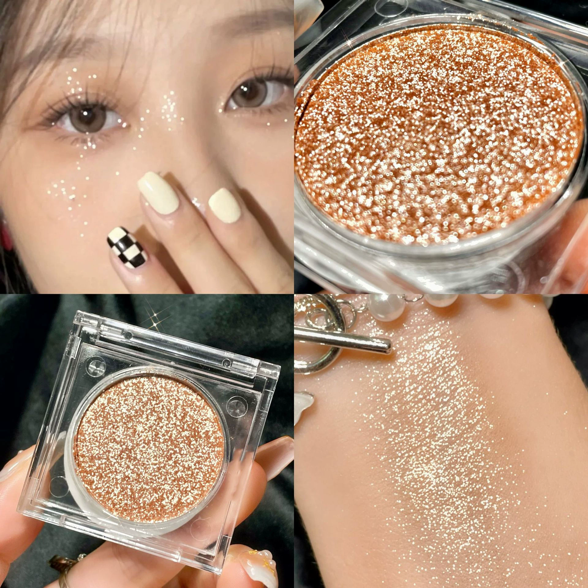 Пастушья Лоскутница Женские тени для век П plateGirl Shilly Pearl Light Fairy Highlight Repair Flash Powder Potato Puddy Fine Shit