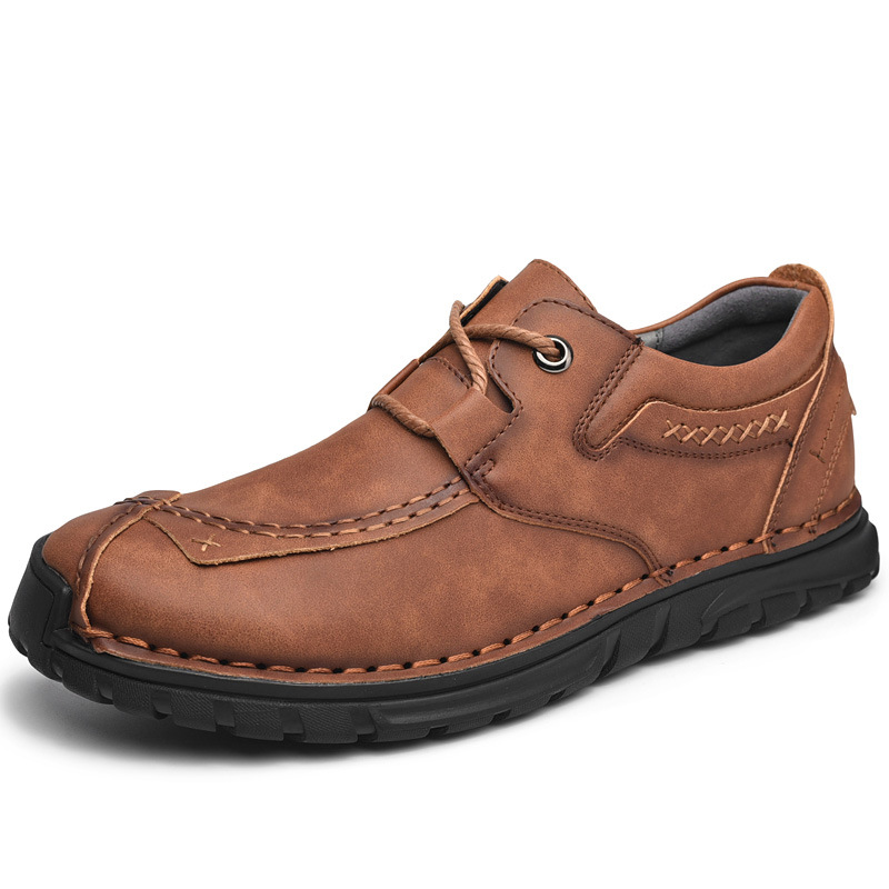 Size 38-48 Large Men's Shoes, Men's Casual Leather Shoes, Non-Slip And Wear-Resistant, Dad Shoes, Breathable And Shock-A_vogvips.com