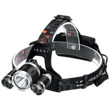 跨境外贸3LED/5LED头灯 多功能T6强光充电头灯 三灯/五灯飞机灯