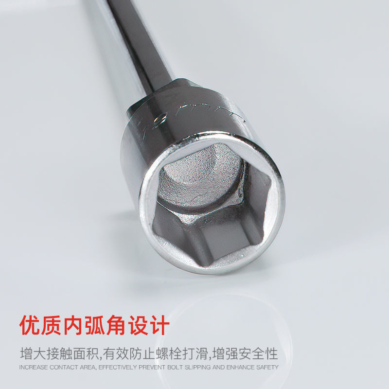 Llave de Tubo en T de Acero Cromo Vanadio Genuino, Hexagonal Externa, Extendida, Antideslizante, Herramienta de Reparación de Motocicletas