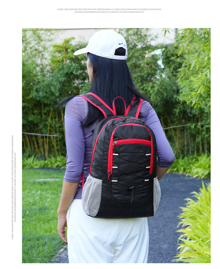600g Weight Fashion Solid Color Pillow Shape Zipper Functional Backpack