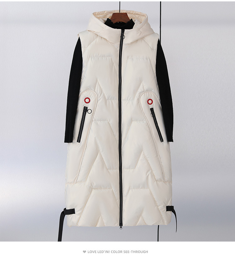 Damenbekleidung Neue Wintermäntel Baumwolljacke Lange Weste Damen Herbst- und Wintermode Mit Kapuze Stil Lässige Weste Jacke_voghion.com