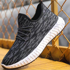 2022春季新款男士椰子鞋學生運動休閒鞋飛織潮鞋輕便網面跑步鞋