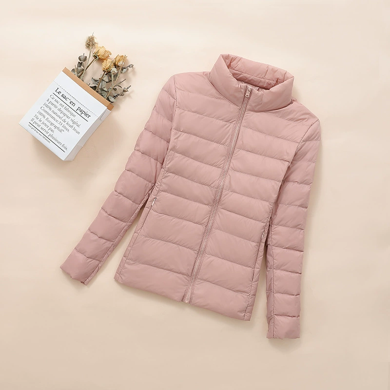 Демисезонная бархатная куртка с пухом из утиного пуха, Standing Collar или капюшон, легкая весна 2025