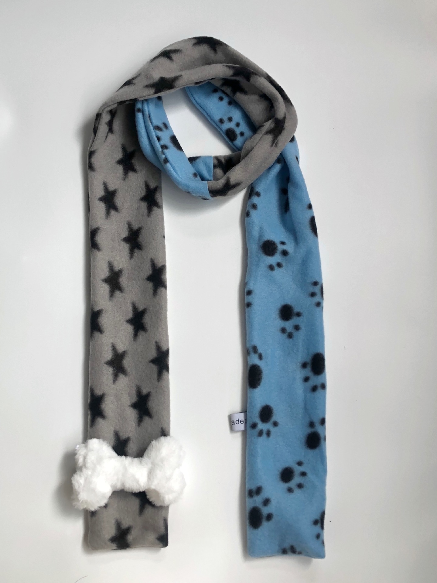 Dog Claw Splicing Scarf * Cute Ghost Horse Millennium Y2K Sweet Cool Style Subcultural Girl Color Clash Bone_voghion.com
