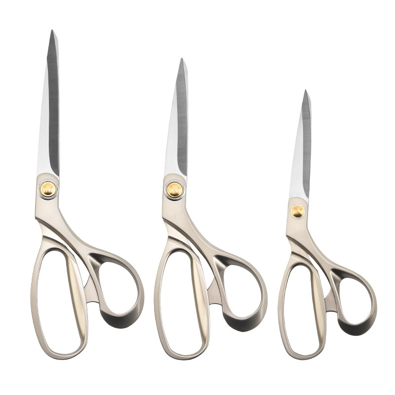 Tijeras de sastre grandes, tijeras para el hogar de acero inoxidable, costura profesional, tela de sastrería, tijeras para prendas de vestir, tijeras manuales de aleación de zinc, cuero