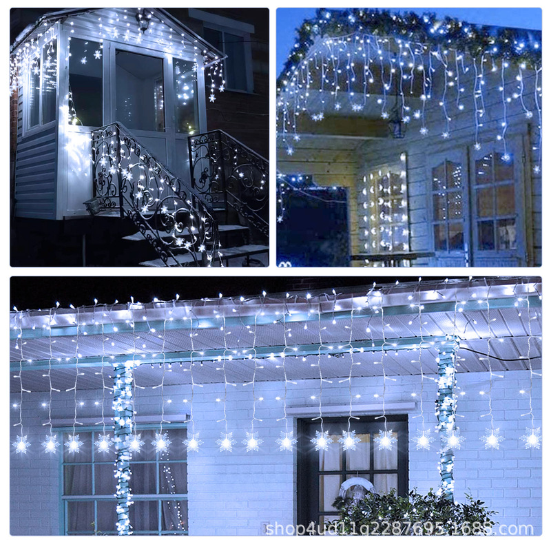 Led雪花カーテンライトUSBアイスライトクリスマス祭り雰囲気ライトショーウインドー装飾ライト卸売り|undefined