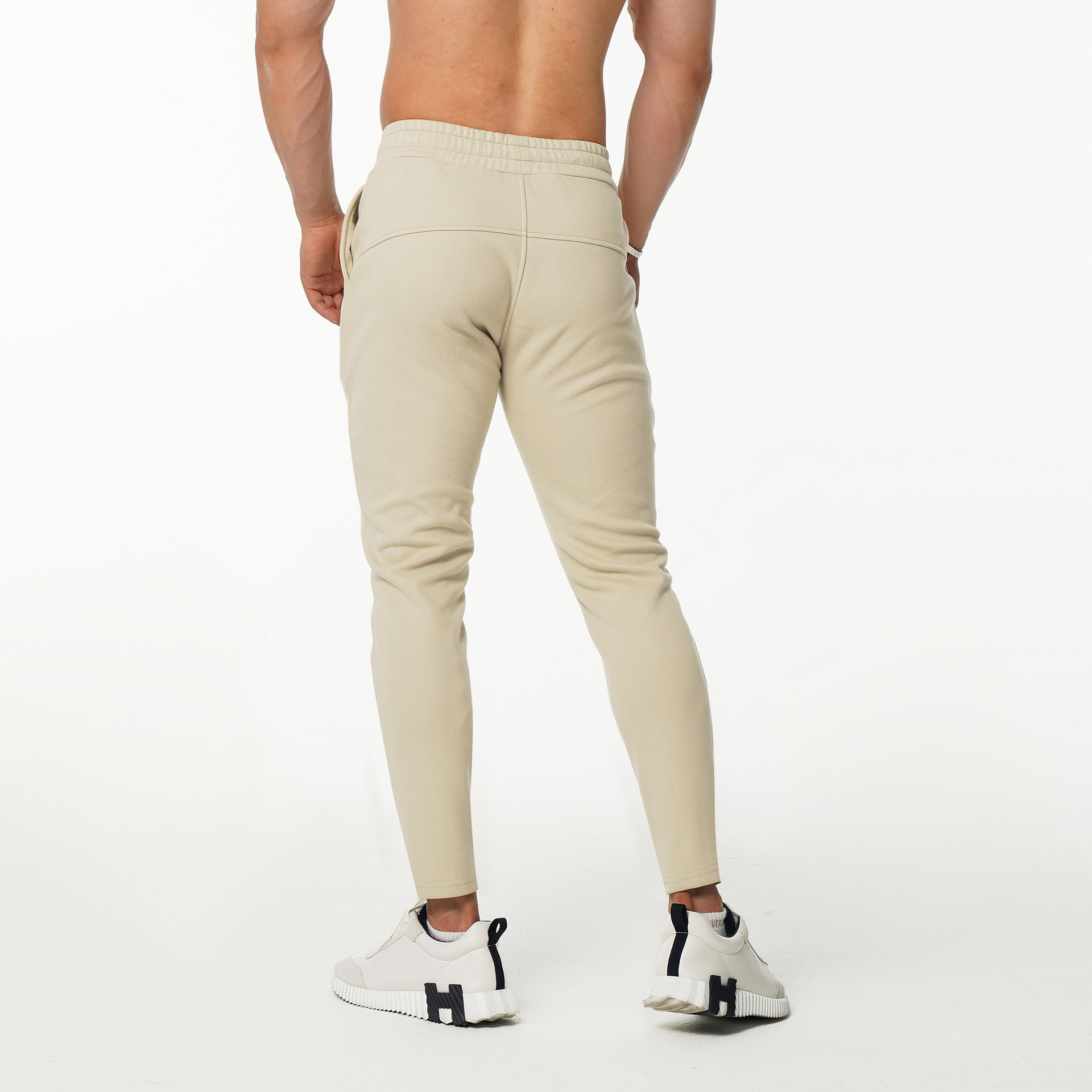 2022 pantalones deportivos de los hombres pantalones casuales otoño entrenamiento al aire libre costura apretado nueva generación pelo