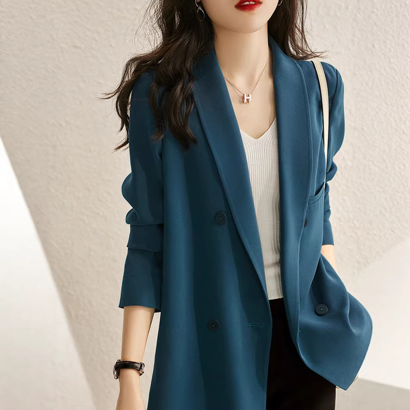 High-End Commuter Blazer for Women, Spring and Autumn Thin Style, Elegant Casual, High-End Feel, Trendy, Drapey, Wrinkle-Free, Professional Suit