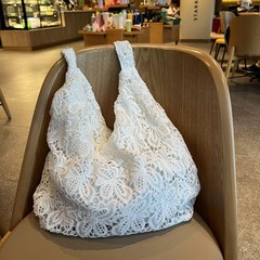 趙露思同品ショルダーバッグ女性田園風水溶レース春夏優しいアンドロメダ大容量通勤トートバッグ