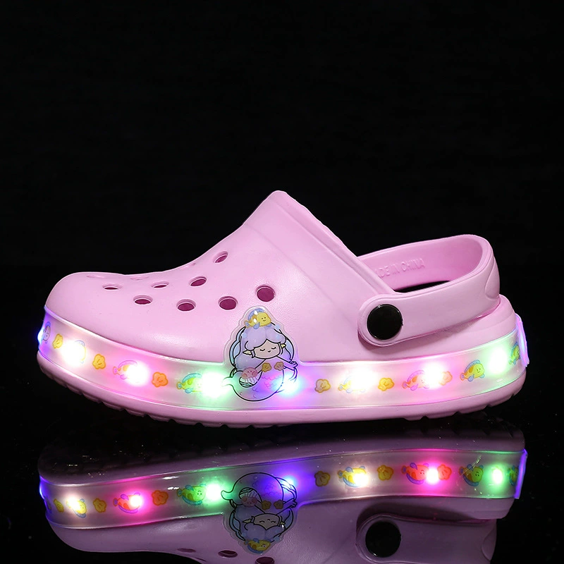 Летние детские пляжные дышащие нескользящие сланцы в стиле Crocs